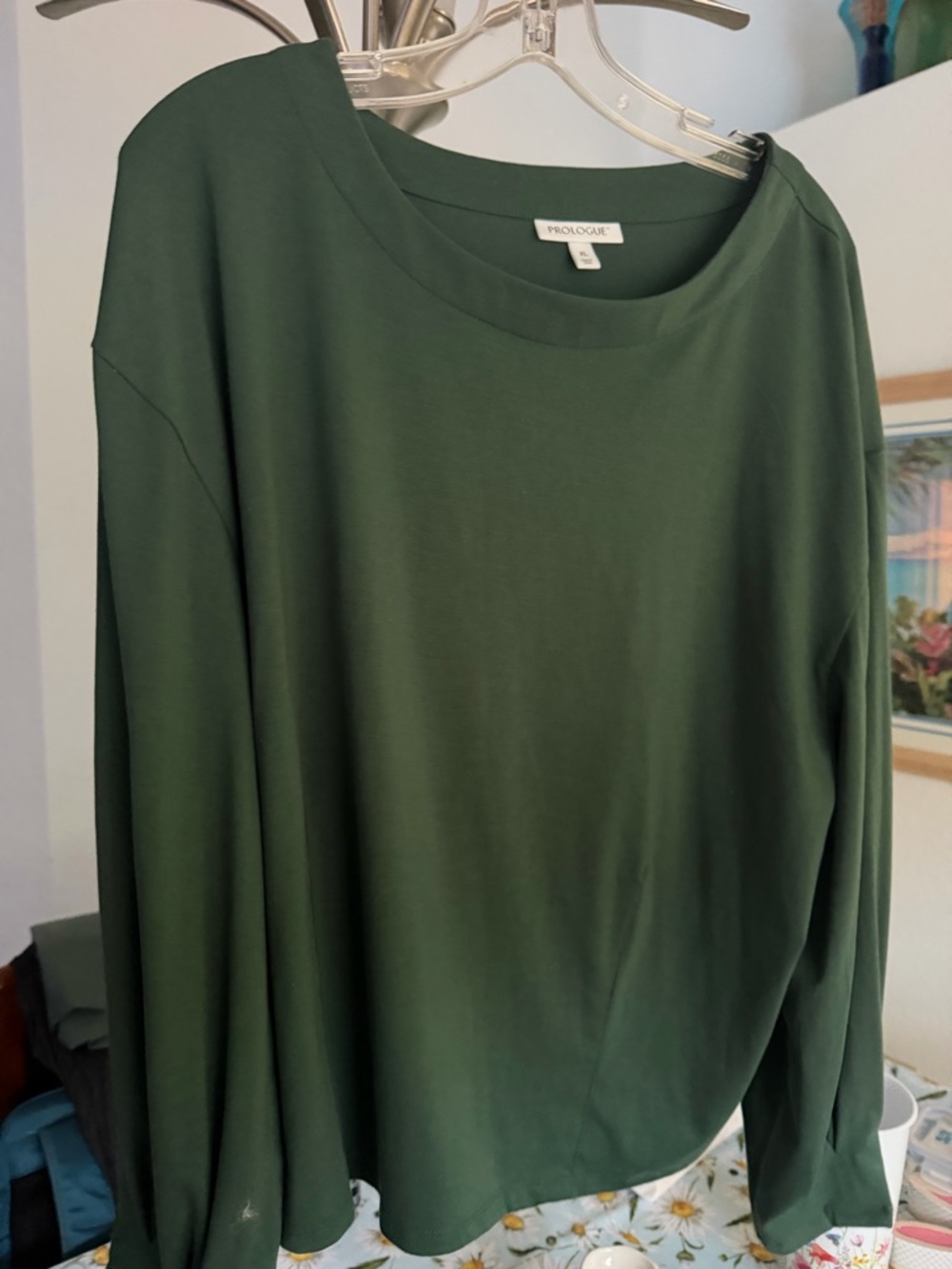 Prologue Deep Green Crewneck Top